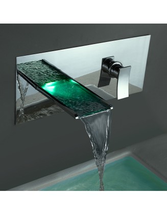 Wall mounted LED lights with square hot and cold walls, pre embedded walls, concealed sinks, washbasins, faucets