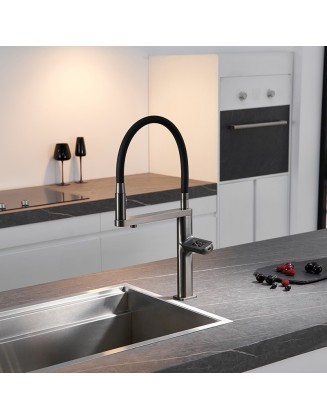 Intelligent touch sensing all copper hot and cold kitchen clean faucet